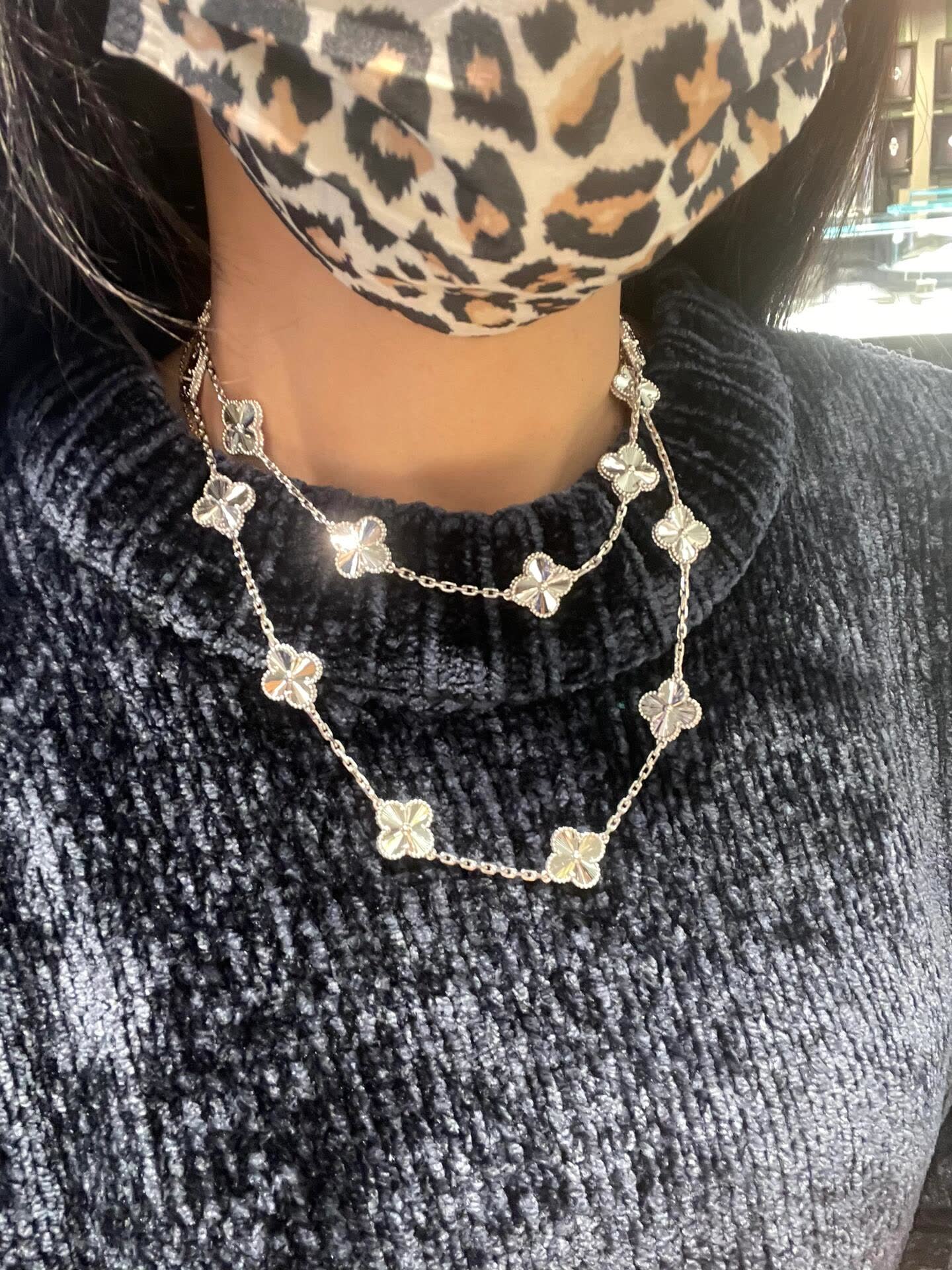 Van Cleef & Arpels Alhambra Silver Necklace Van Cleef & Arpels Alhambra Silver Necklace